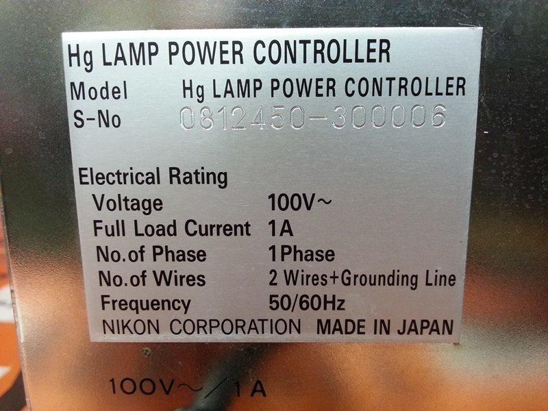 NIKON Hg LAMP POWER CONTROLLER SN 0812450300006 PLC DCS SERVO Control MOTOR POWER SUPPLY IPC